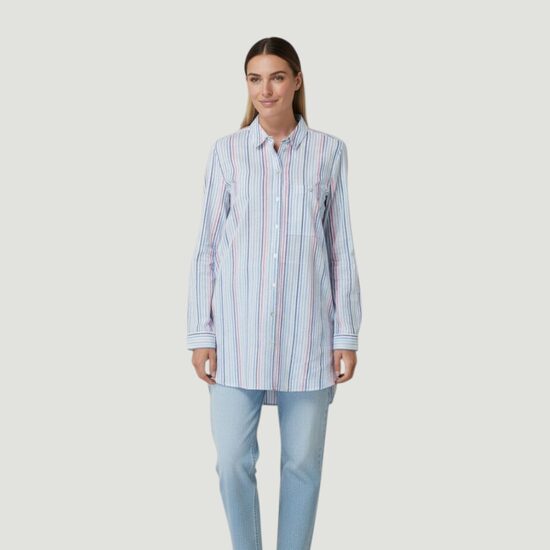 Рубашка Montego с синими полосками, размер XS