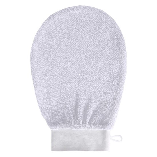 Перчатка-скраб для тела, отшелушивающая, для ванны и душа, светло-голубая