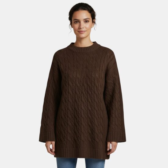 Rainbow brown sweater, size L/XL