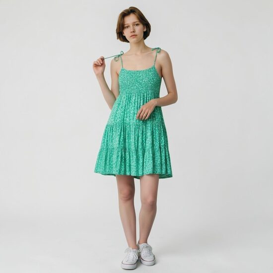 Green Review dress, size M