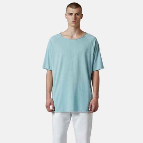 Review blue shirt, size M