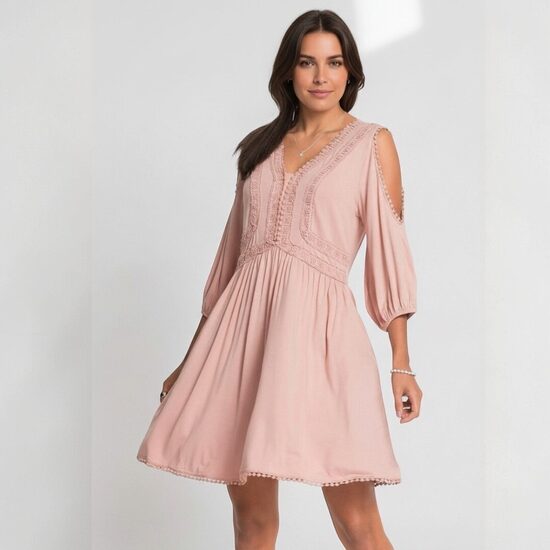 Soft pink dress, size L/XL, BodyFlirt