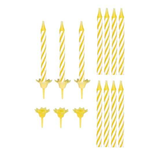 24 шт. Желтых свечей для торта на день рождения