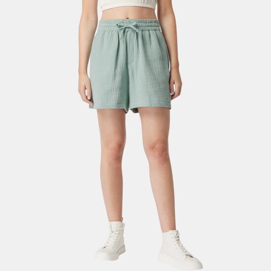 Tom Tailor Denim zaļi kokvilnas šorti, izmērs S