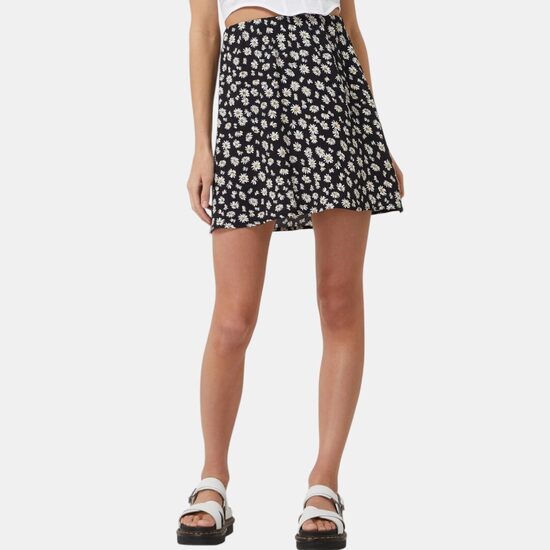 Tom Tailor Denim skirt with flowers, sizes XS and L