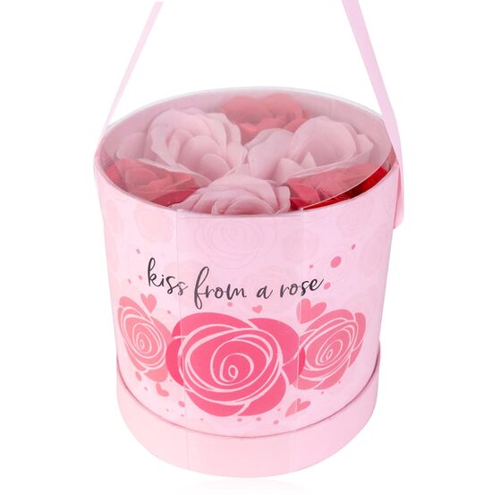 Конфетти для ванны, соляные бурлящие бомбочки KISS FROM A ROSE подарок в подарочной коробке