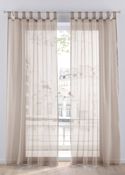 Beige curtains, 140 x 295 cm