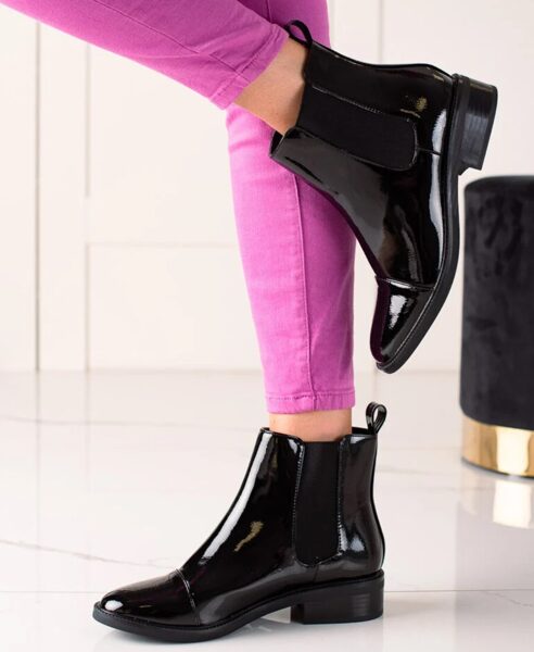 BodyFlirt patent leather boots, autumn/spring, size 36