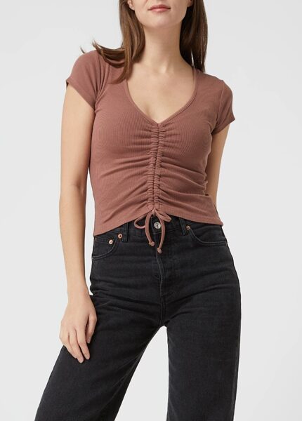 Review brūns savelkam krekls, izmērs M