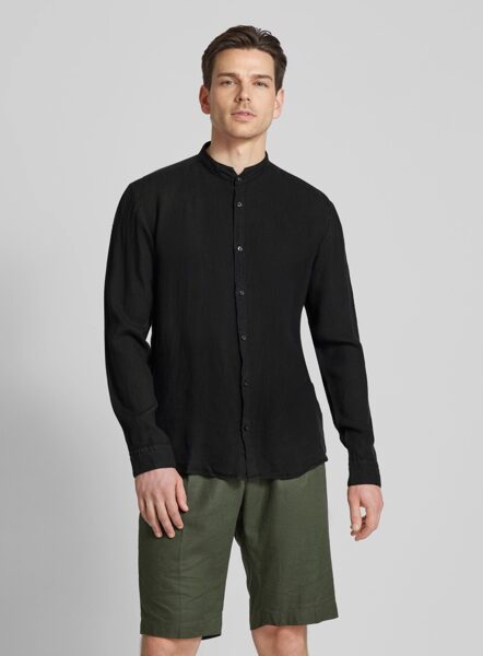 Черная льняная рубашка Christian Berg, размер 43/44