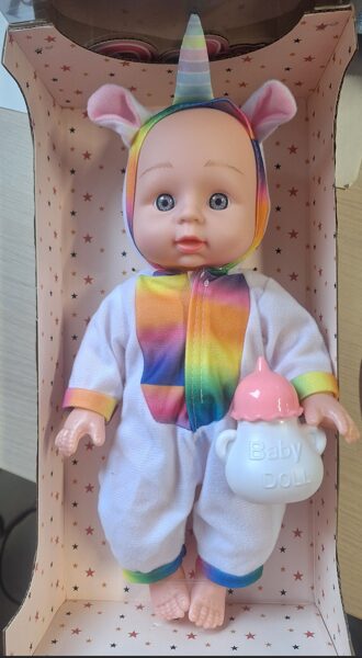 Doll unicorn Baby Lovely 33cm, with sound