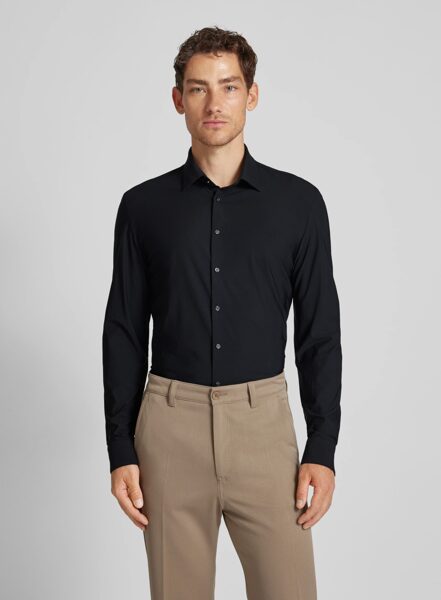 Черная рубашка Slim Fit Jake's collection, размер L