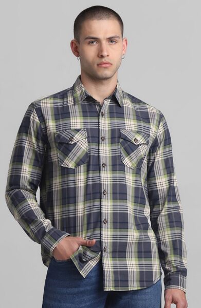 Рубашка Basefield Denim в клетку Slim Fit, размер XXL