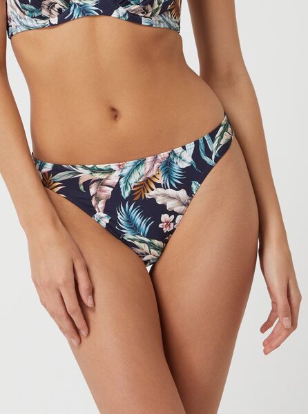 Esprit tumšas peldkostīms - biksītes ar ziediem, izmērs M un L