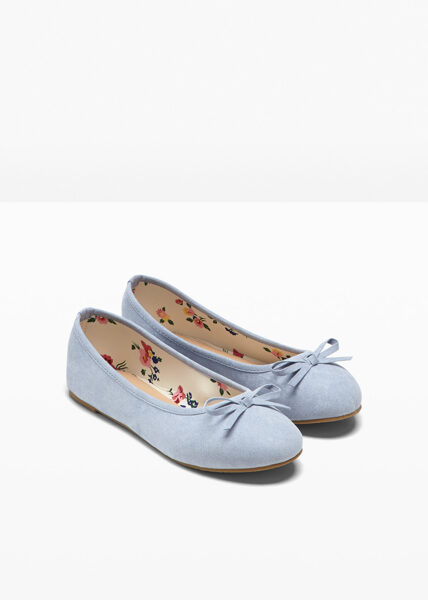 Ballerina shoes in light blue color