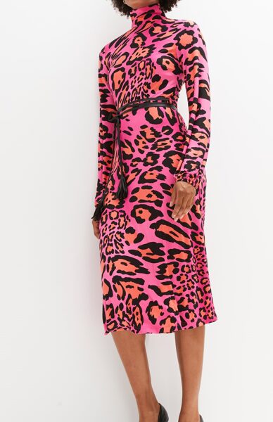 BodyFlirt koša, rozā kleita ar jostu, izmērs L/XL