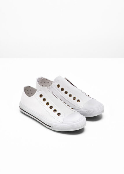 Sneakers without laces, white