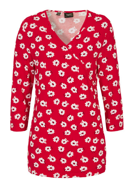 Рубашка красная с цветами BPC collection, размер 3XL