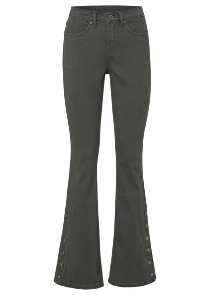 Gray trousers with decorative buttons, size 44