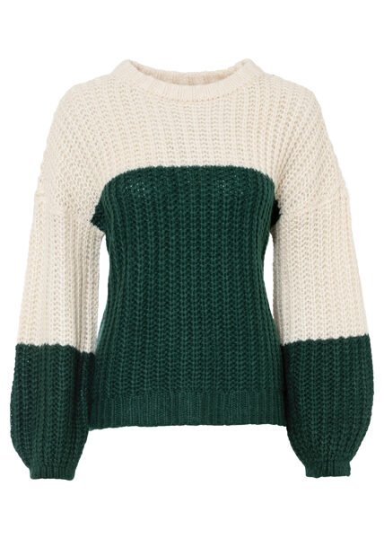 Knitted sweater in two colors, size 36/38